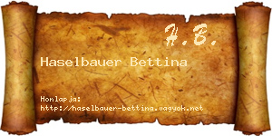 Haselbauer Bettina névjegykártya